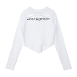 REST & RECREATION 2510 ARROW POINT LONG SLEEVE T-SHIRT - WHITE