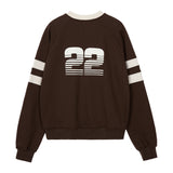 REST & RECREATION 2511 OVERSIZED RAGLAN SWEATSHIRT - BROWN