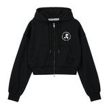 REST & RECREATION SS2404 ZIP-UP HOODIE  BLACK