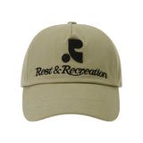 REST & RECREATION 2412 LOGO COTTON BALL CAP - BEIGE