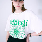MARDI MERCREDI 2507 TSHIRT FLOWERMARDI_WHITE GREEN