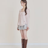NOT YOUR ROSE 2505 Fairy chiffon bolero (Pink)