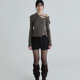 NOT YOUR ROSE 2604 Sailor Strap Knit (Charcoal)