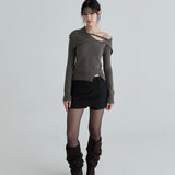 NOT YOUR ROSE 2604 Sailor Strap Knit (Charcoal)
