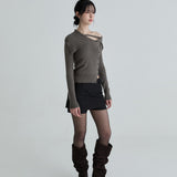 NOT YOUR ROSE 2604 Sailor Strap Knit (Charcoal)