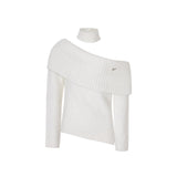 NOT YOUR ROSE 2603  Muffler symbol knit set (White)