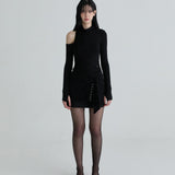 NOT YOUR ROSE 2603  Cardigan layered skirt
