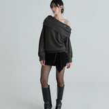 NOT YOUR ROSE 2603  Cardigan layered skirt