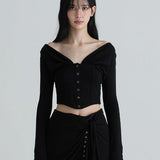 NOT YOUR ROSE 2603 Rhea cardigan (Black)