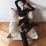 NOT YOUR ROSE 2603 Rhea cardigan (Black)