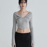 NOT YOUR ROSE 2603 Rhea cardigan (Gray)
