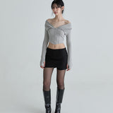 NOT YOUR ROSE 2603 Rhea cardigan (Gray)