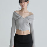 NOT YOUR ROSE 2603 Rhea cardigan (Gray)