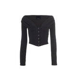 NOT YOUR ROSE 2603 Rhea cardigan (Black)
