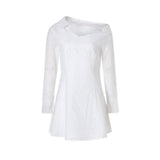 NOT YOUR ROSE 2603 One-shoulder shirts dress (Ivory)