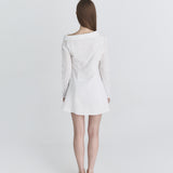 NOT YOUR ROSE 2603 One-shoulder shirts dress (Ivory)