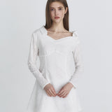 NOT YOUR ROSE 2603 One-shoulder shirts dress (Ivory)
