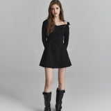 NOT YOUR ROSE 2604 One-shoulder shirts dress