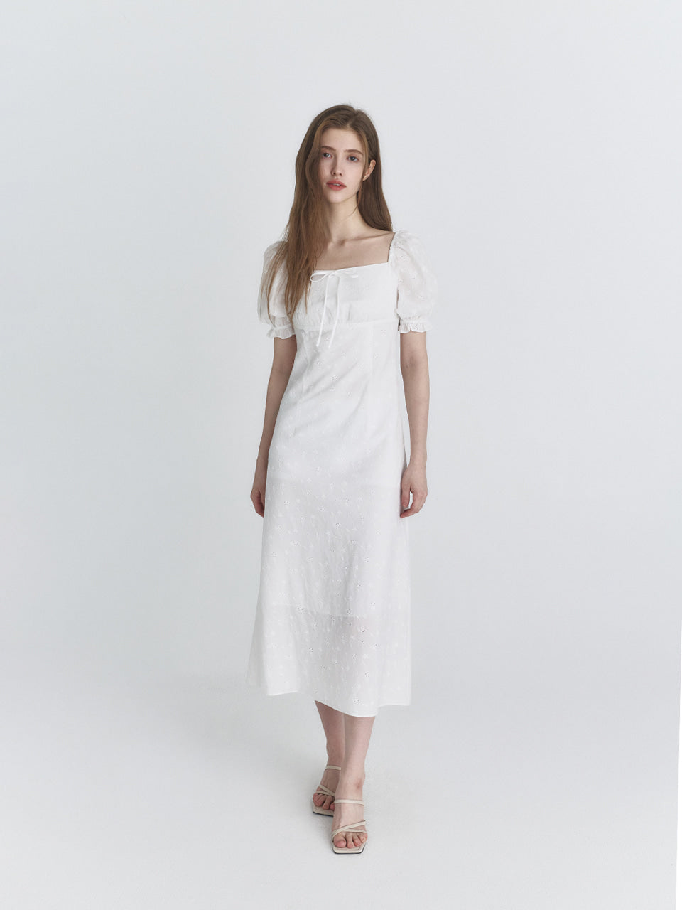 NOT YOUR ROSE 2603 Square maxi dress (Ivory) NOT YOUR ROSE 2603 Square maxi dress (Ivory)