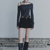 PAIN OR PLEASURE 2605 RUBY HOOK LONG SLEEVE CHARCOAL