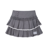 ILLIGO 2610 DOLLY PLEATED MINI SKIRT CHARCOAL