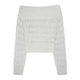 ILLIGO 2610 PUNCHING LOOSE OFF SHOULDER KNIT IVORY