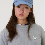 EMIS 2605 HEART RUBBER PATCH BALL CAP-BLUE