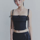 PAIN OR PLEASURE 2605 HEART RIBBON TOP CHARCOAL