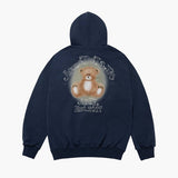 ADLV 2512 模糊素描熊连帽衫 藏青