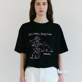 ROLAROLA 2605 COOL FRIENDS PUPPY T-SHIRT BLACK