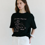 ROLAROLA 2605 COOL FRIENDS PUPPY T-SHIRT BLACK