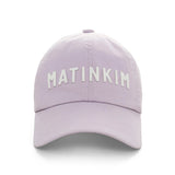 MATIN KIM 2606 APPLIQUE FELT LOGO BALL CAP IN LILAC