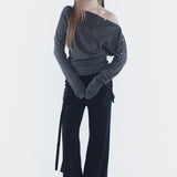 PAIN OR PLEASURE 2608 RUBY HOOK LAYERED PANTS BLACK
