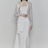 PAIN OR PLEASURE 2607 ANGEL SHIRRING TOP WHITE