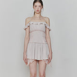 PAIN OR PLEASURE 2608 PETAL RUFFLE DRESS PINK