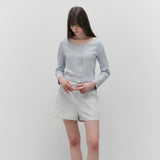 ROLAROLA 2605 NUBASIC POINTELLE JERSEY CARDIGAN BLUE