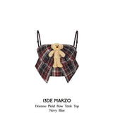 13DE MARZO | 2406 Doozoo Plaid Bow Tank Top