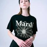MARDI MERCREDI 2604 TSHIRT FLOWERMARDI BLACK CREAM