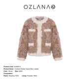 OZLANA 2408 Contrast Pocket Tuscan Wool Jacket