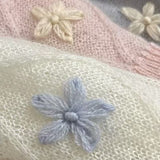 KOREAN COLLECTION 2504 花朵编织针织开衫