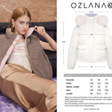 OZLANA 2408Turnover Knit Multi-Wear Down Jacket (WHITE+BLUE)