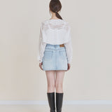 NOT YOUR ROSE 2505 Fairy chiffon bolero White