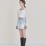 NOT YOUR ROSE 2505 Fairy chiffon bolero White