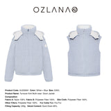 OZLANA 2408Turnover Knit Multi-Wear Down Jacket (WHITE+BLUE)