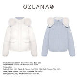 OZLANA 2408Turnover Knit Multi-Wear Down Jacket (WHITE+BLUE)