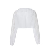 NOT YOUR ROSE 2505 Fairy chiffon bolero White