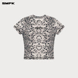 SMFK 2506 未来涟漪运动修身Tee 白豹纹