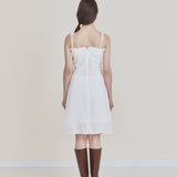 NOT YOUR ROSE 2601 Lace frill midi dress (Ivory)