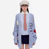 13DE MARZO | 2509 Doozoo Doodles Cardigan Blue