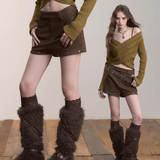 VIA PITTI 2512 不规则铆钉百搭短裤